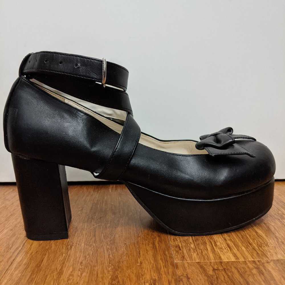 Cute Bow Platform Mary Janes